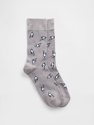 Medias con Estampado de Algodón, Hombre