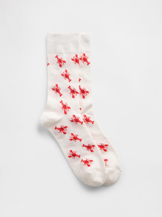 Medias con Estampado de Algodón, Hombre
