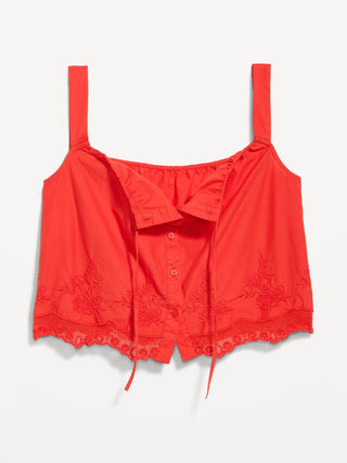 Camiseta sin mangas con lazo al frente.