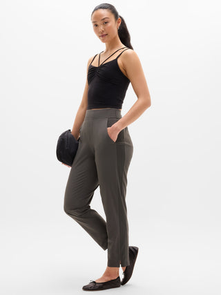 Ankle-Length Trousers, Mid-Rise with Pockets