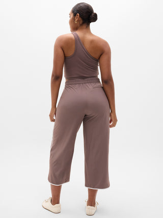 Pantalón Crop Talle Alto Detalle Raya