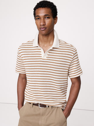 Polo a rayas con cuello Johnny.