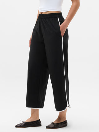 Pantalón Crop Talle Alto Detalle Raya