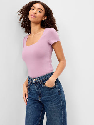Square Neck Short Sleeve T-Shirt
