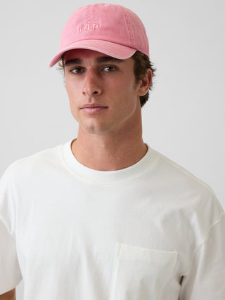 Gorra de béisbol con logo lavado.