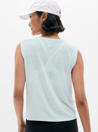 Camiseta sin Mangas de Lino