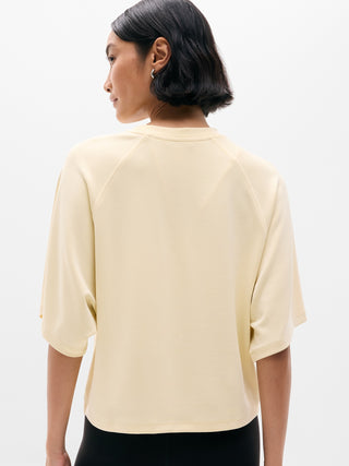 Camiseta Oversized Manga Corta Detalle Acanalado