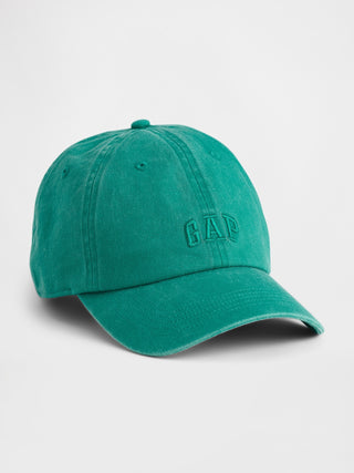 Gorra de béisbol con logo lavado.