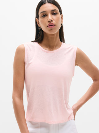 Camiseta sin Mangas de Lino