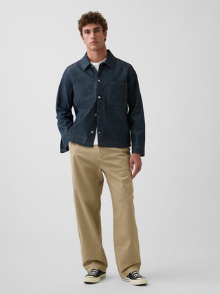 Relaxed Fit Mid-Rise Trousers with Pockets