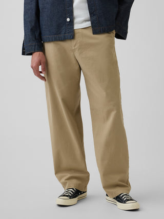 Relaxed Fit Mid-Rise Trousers with Pockets