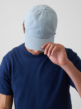 Gorra de béisbol con logo lavado.