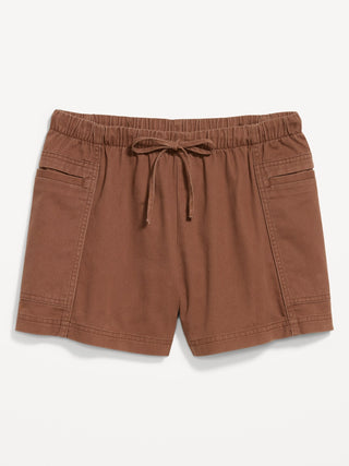 Shorts utilitarios sin cierres de cintura alta.
