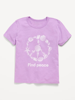 Camiseta Manga Corta con Gráfico, Niña