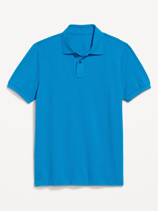 Short Sleeve Cotton Polo Shirt with Buttons