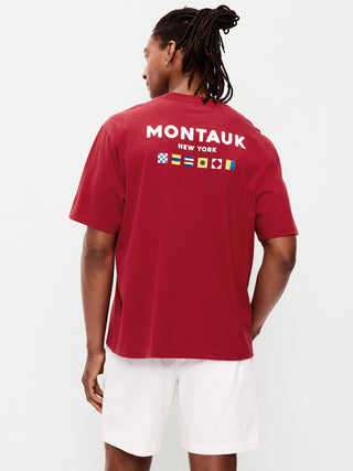 Camiseta holgada con gráfico pesado.