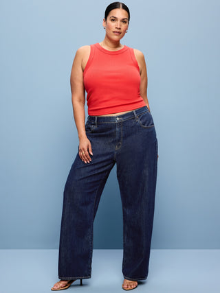 Low-Rise Loose Jeans.