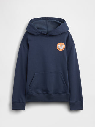 Sudadera con capucha y estampado relajado para niños.