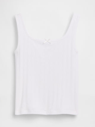 Camiseta sin mangas Pointelle para niños.