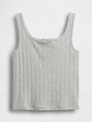 Camiseta sin mangas Pointelle para niños.