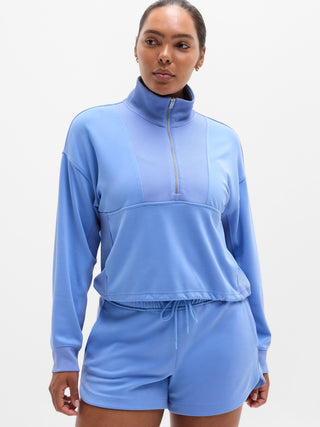 Sudadera Cuello Alto con Media Cremallera