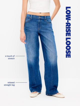 Low-Rise Loose Jeans.