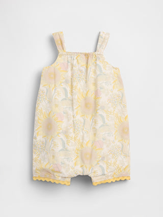 Body corto sin mangas con estampado floral para bebé.