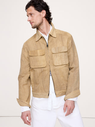 Chaqueta de vuelo de algodón ramio.