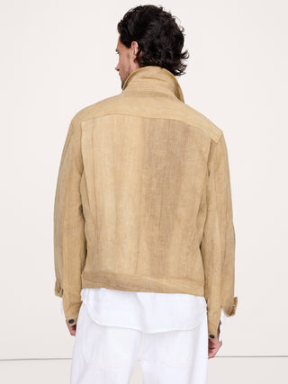 Chaqueta de vuelo de algodón ramio.