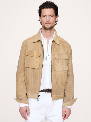 Chaqueta de vuelo de algodón ramio.