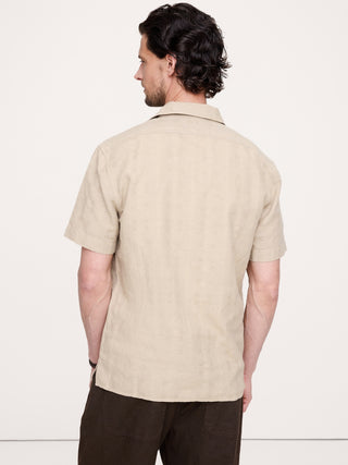 Standard-Fit Cotton-Linen Resort Shirt.