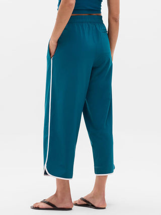 Pantalón Crop Talle Alto Detalle Raya