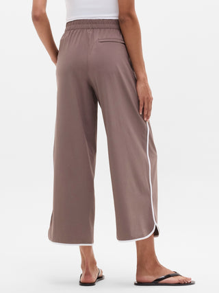 Pantalón Crop Talle Alto Detalle Raya