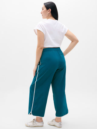 Pantalón Crop Talle Alto Detalle Raya