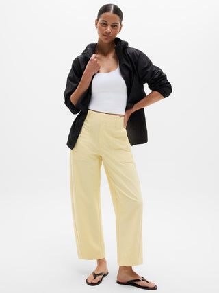Barrel Leg Baggy Pants with Pockets