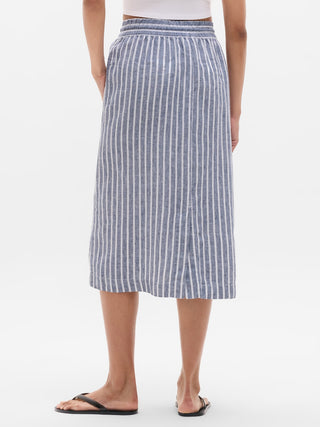 Falda midi de lino Retreat.