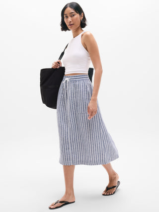 Falda midi de lino Retreat.