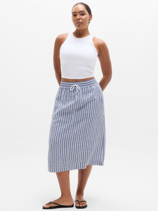 Falda midi de lino Retreat.