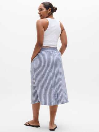 Falda midi de lino Retreat.