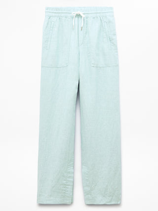 Pantalón ancho de tiro alto de lino Retreat.