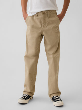 Kids Uniform Stretch Relaxed Straight Khakis.