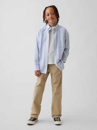 Kids Uniform Stretch Relaxed Straight Khakis.