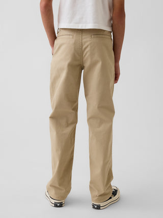 Kids Uniform Stretch Relaxed Straight Khakis.