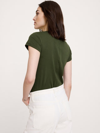 Camiseta Airy de algodón con cuello simulado.