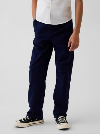 Kids Uniform Stretch Relaxed Straight Khakis.