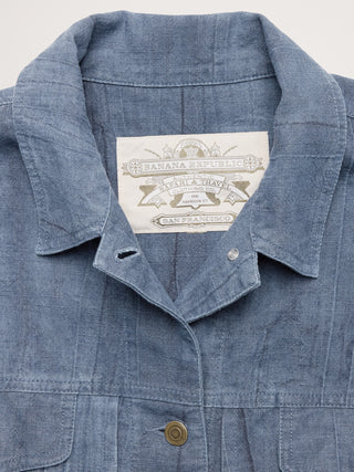 Chaqueta trucker de algodón ramio.