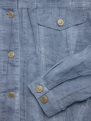 Chaqueta trucker de algodón ramio.
