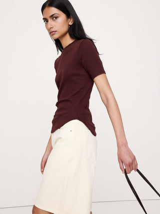 Camiseta Airy de algodón con mangas al codo.