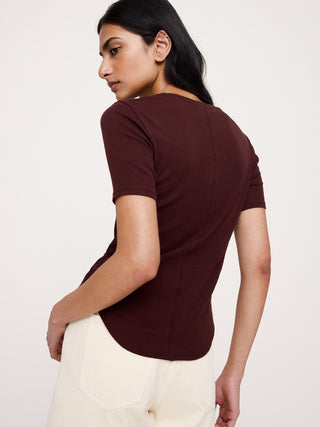 Camiseta Airy de algodón con mangas al codo.