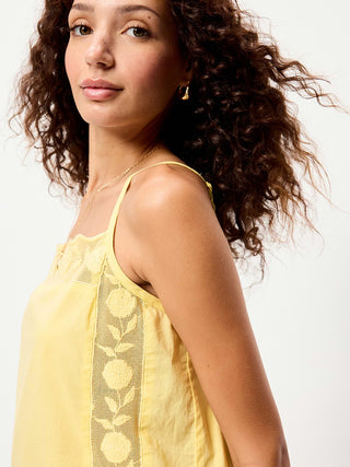 Camiseta de Tirantes con Detalle Bordado, Mujer